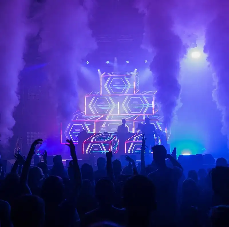 Concert with crowd